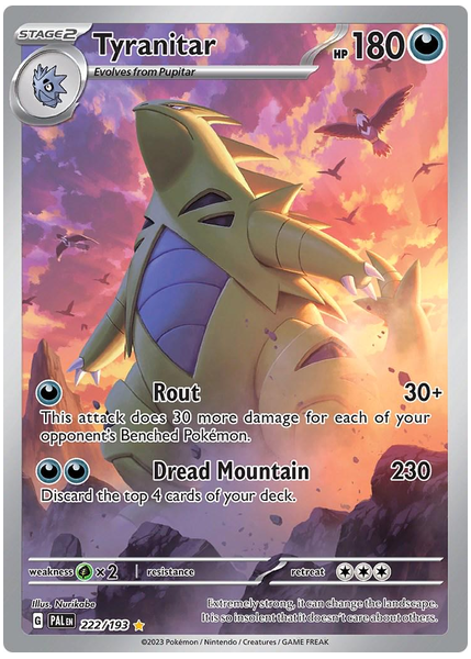 2023 Pokemon Pal EN-Paldea Evolved Tyranitar Illustration Rare 222/193