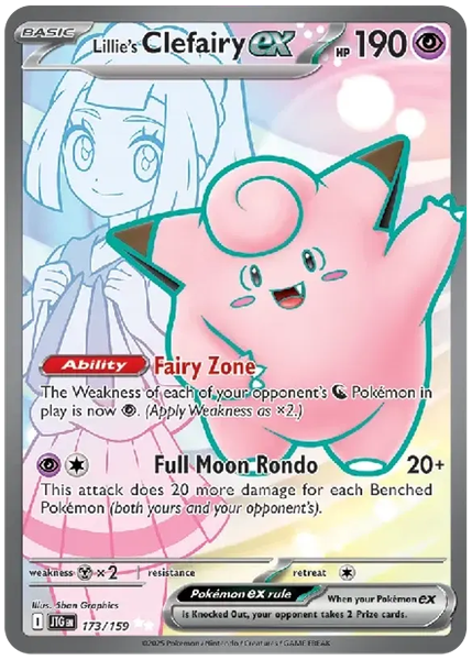 2025 Pokemon Jtg EN-Journey Together Lillie's Clefairy EX Ultra Rare 173/159