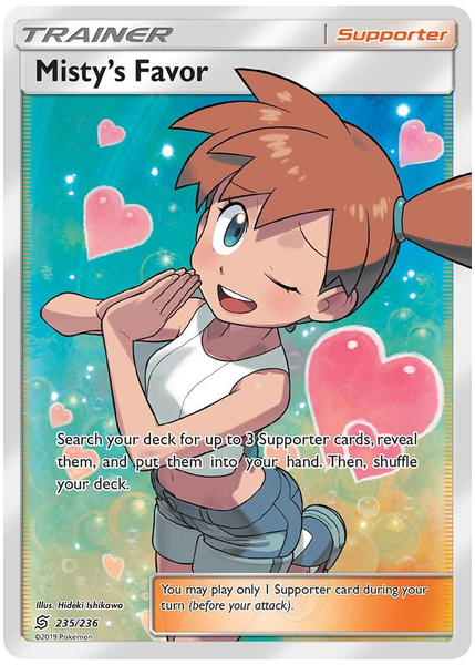 2019 Pokemon Sun & Moon Unified Minds Full Art/Misty's Favor Base 235/236