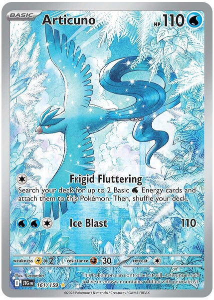 2025 Pokemon Jtg EN-Journey Together Articuno Illustration Rare 161/159