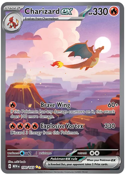 2023 Pokemon Mew EN-151 Charizard EX Special Illustration Rare 199/165
