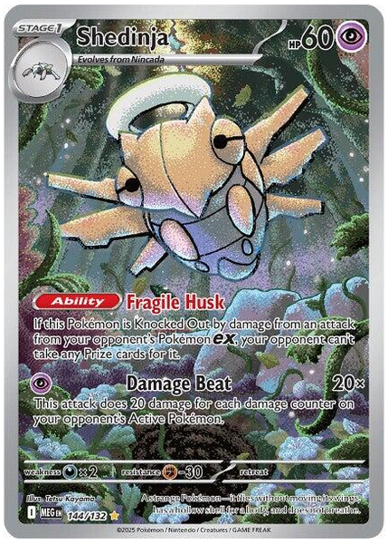 2025 Pokemon Meg EN-Mega Evolution Shedinja Illustration Rare 144/132