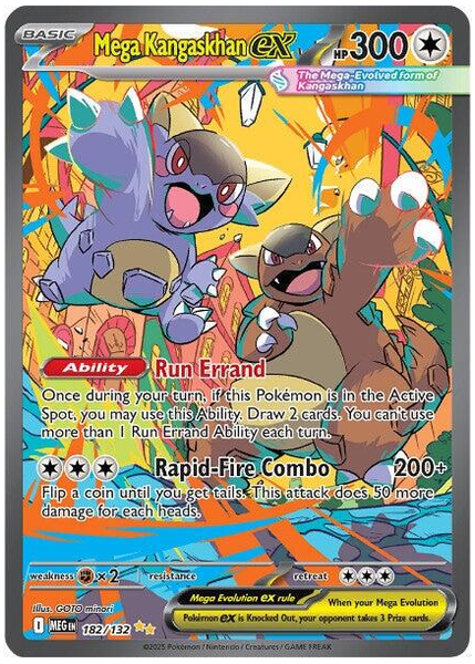 2025 Pokemon Meg EN-Mega Evolution Mega Kangaskhan EX Special Illustration Rare 182/132
