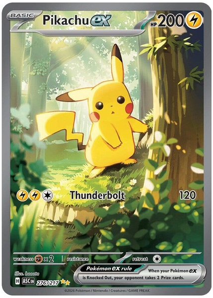 2026 Pokemon Asc EN-Ascended Heroes Pikachu EX Special Illustration Rare 276/217