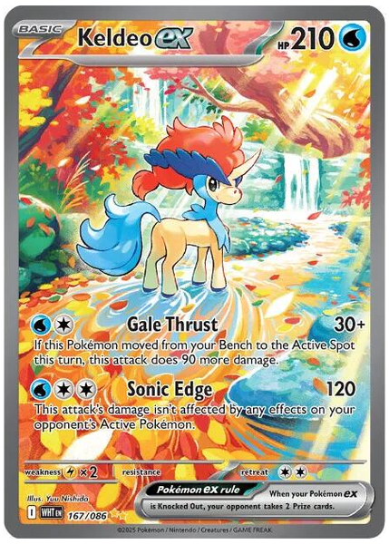 2025 Pokemon Wht EN-White Flare Keldeo EX Special Illustration Rare 167/086