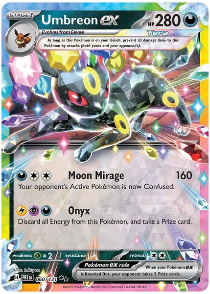2025 Pokemon Pre EN-Prismatic Evolutions Umbreon EX Base 060/131