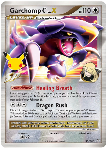 2021 Pokemon Celebrations Classic Collection Garchomp C LV.X-Holo Base 145/147