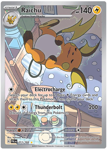 2023 Pokemon Pal EN-Paldea Evolved Raichu Illustration Rare 211/193