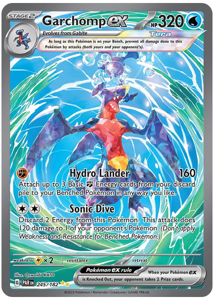 2023 Pokemon Par EN-Paradox Rift Garchomp EX Special Illustration Rare 245/182