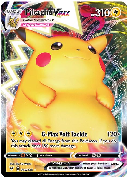 2020 Pokemon Sword & Shield Vivid Voltage Full Art/Pikachu Vmax Base 044/185