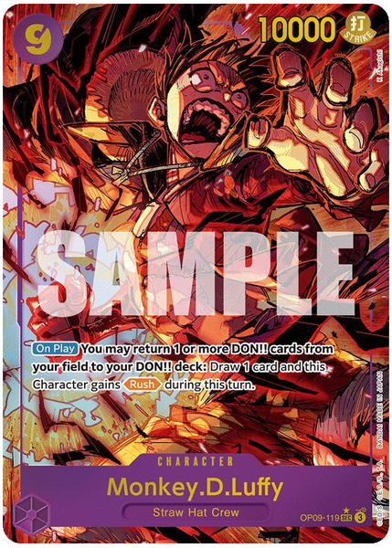 2024 One Piece OP09-Emperors in the New World Monkey D. Luffy Alternate Art OP09-119
