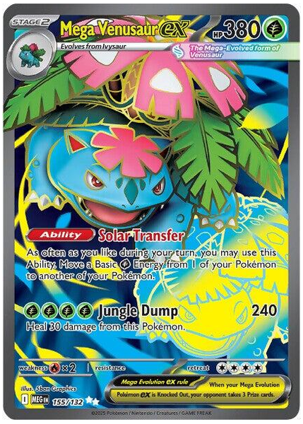 2025 Pokemon Meg EN-Mega Evolution Mega Venusaur EX Ultra Rare 155/132