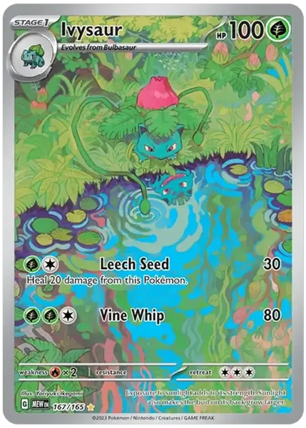 2023 Pokemon Mew EN-151 Ivysaur Illustration Rare 167/165