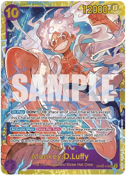 2024 One Piece PRB01-Premium Booster -One Piece Card the Best- Monkey D. Luffy Base 119