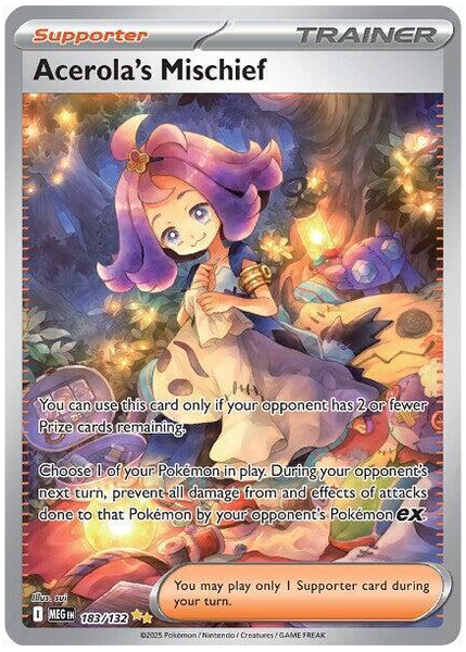 2025 Pokemon Meg EN-Mega Evolution Acerola's Mischief Special Illustration Rare 183/132