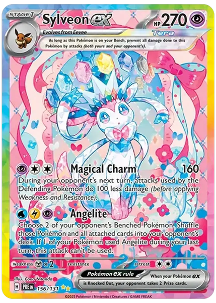 2025 Pokemon Pre EN-Prismatic Evolutions Sylveon EX Special Illustration Rare 156/131