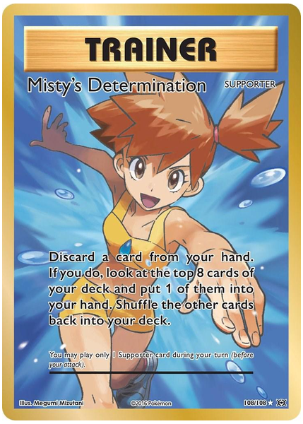 2016 Pokemon XY Evolutions Full Art/Misty's Determination Base 108/108