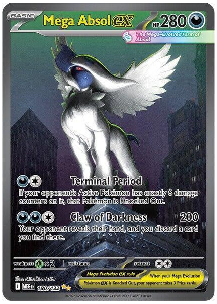 2025 Pokemon Meg EN-Mega Evolution Mega Absol EX Special Illustration Rare 180/132
