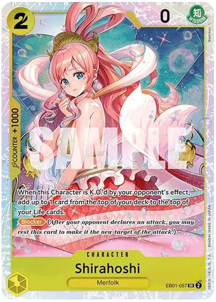 2025 One Piece OP11-A Fist of Divine Speed Shirahoshi Special Alternate Art EB01-057