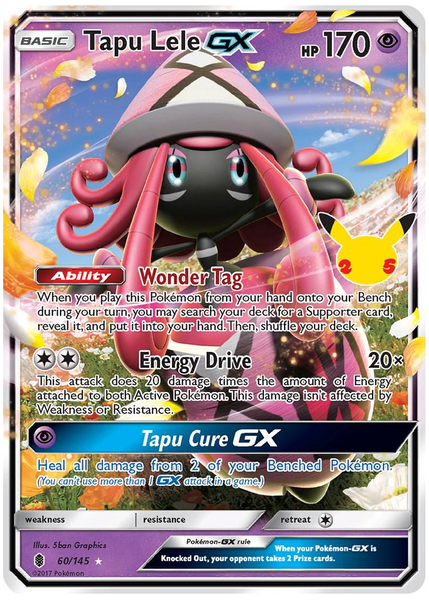 2021 Pokemon Celebrations Classic Collection Tapu Lele GX Base 60/145