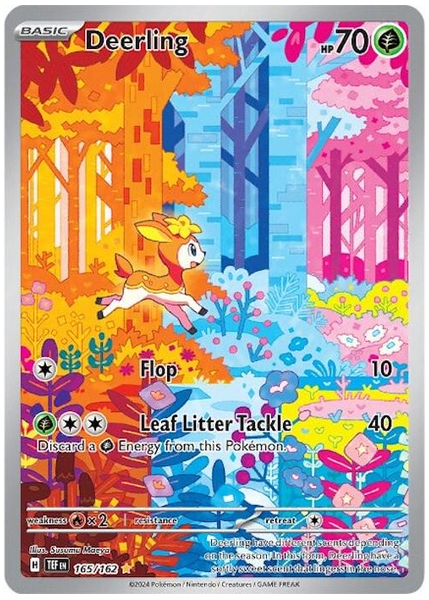 2024 Pokemon Tef EN-Temporal Forces Deerling Illustration Rare 165/162