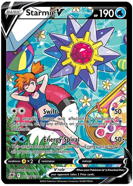 2022 Pokemon Sword & Shield Astral Radiance Full Art/Starmie V Base TG13/TG30