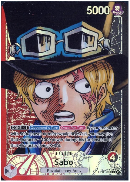 2023 One Piece OP05-Awakening of the New Era Sabo Alternate Art OP05-001