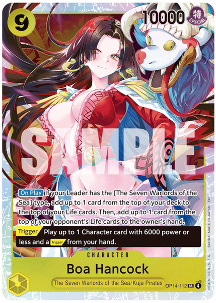 2026 One Piece OP14-EB04-the Azure Sea's Seven Boa Hancock Alternate Art OP14-112