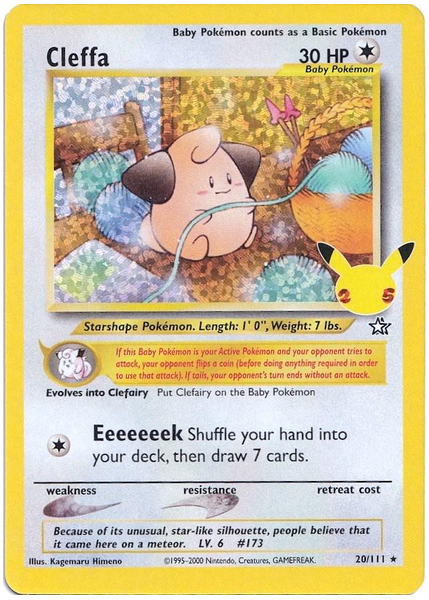 2021 Pokemon Celebrations Classic Collection Cleffa-Holo Base 20/111