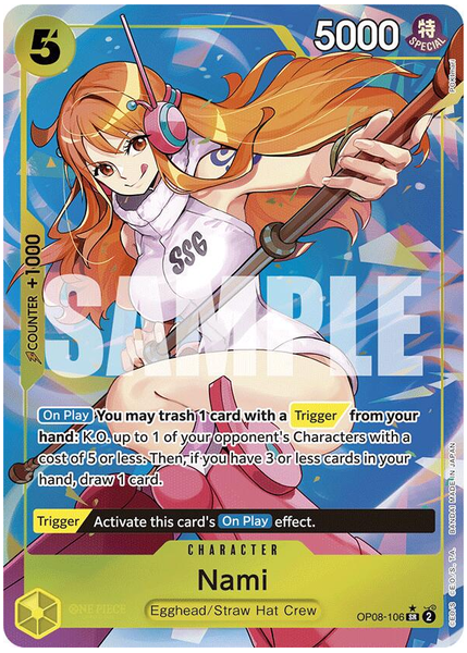 2024 One Piece OP08-Two Legends Nami Alternate Art OP08-106