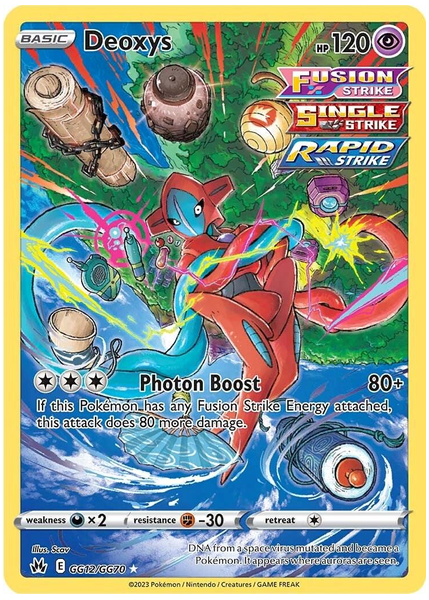 2023 Pokemon Sword and Shield Crown Zenith Full Art/Deoxys Base GG12/GG70