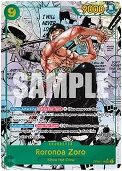 2024 One Piece OP06-Wings of the Captain Roronoa Zoro Manga Alternate Art OP06-118