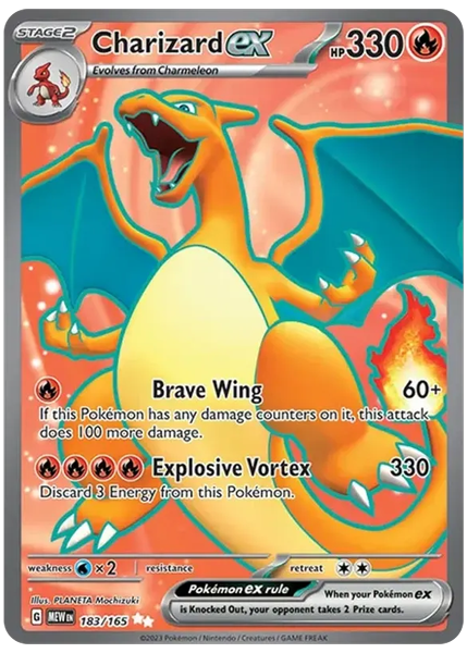 2023 Pokemon Mew EN-151 Charizard EX Ultra Rare 183/165