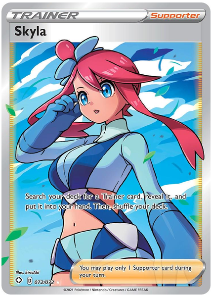 2021 Pokemon Sword & Shield Shining Fates Full Art/Skyla Base 072/072