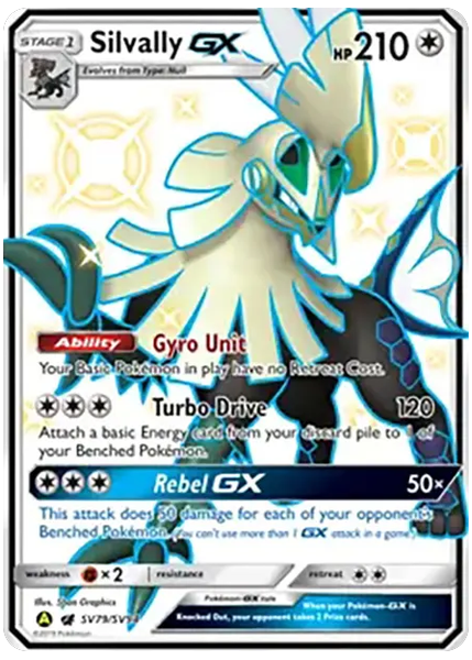 2019 Pokemon Sun & Moon Hidden Fates Full Art/Silvally GX Base SV79