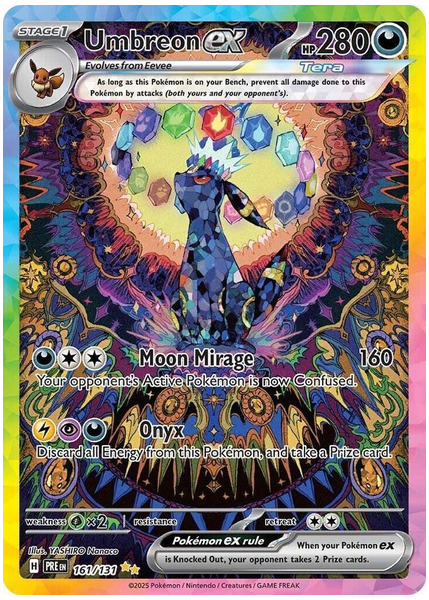 2025 Pokemon Pre EN-Prismatic Evolutions Umbreon EX Special Illustration Rare 161/131