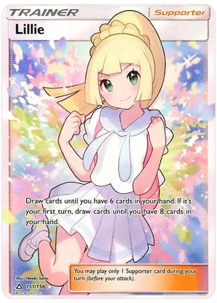 2018 Pokemon Sun & Moon Ultra Prism Full Art/Lillie Base 151/156