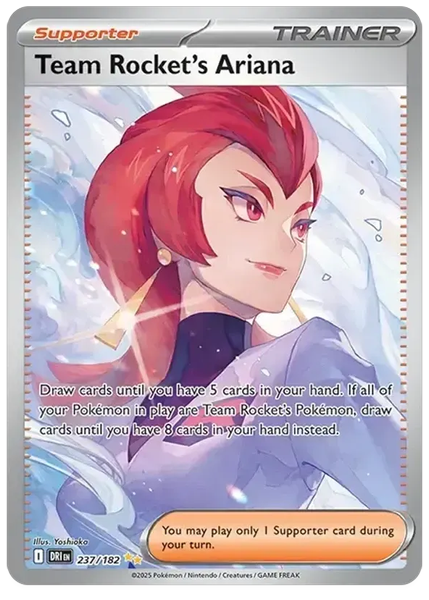 2025 Pokemon Dri EN-Destined Rivals Team Rocket's Ariana Special Illustration Rare 237/182