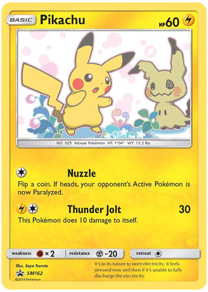 2019 Pokemon SM Black Star Promo Pikachu-Holo Team Up Single Pack Blisters SM162