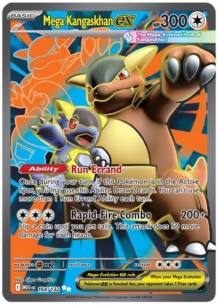 2025 Pokemon Meg EN-Mega Evolution Mega Kangaskhan EX Ultra Rare 164/132