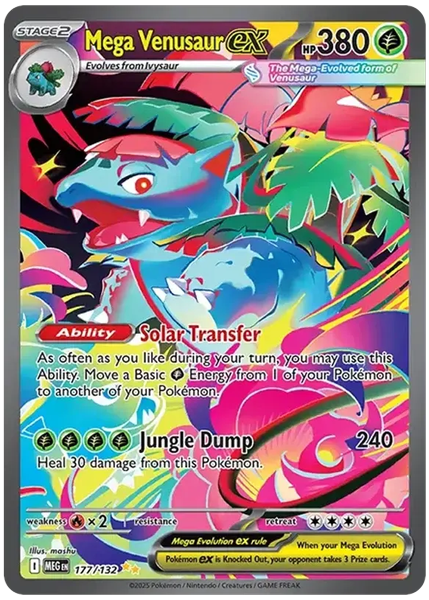 2025 Pokemon Meg EN-Mega Evolution Mega Venusaur EX Special Illustration Rare 177/132