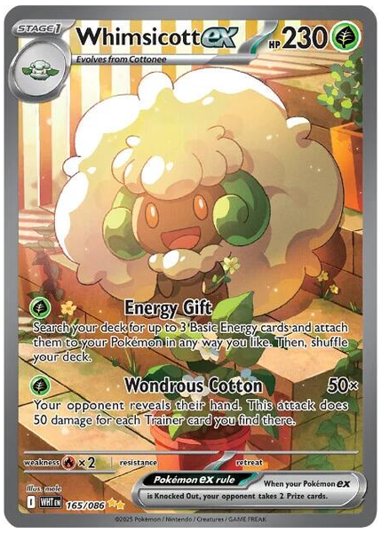 2025 Pokemon Wht EN-White Flare Whimsicott EX Special Illustration Rare 165/086