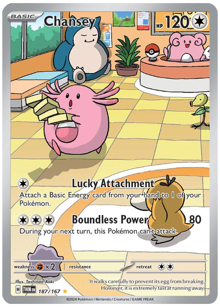 2024 Pokemon Twm EN-Twilight Masquerade Chansey Illustration Rare 187/167
