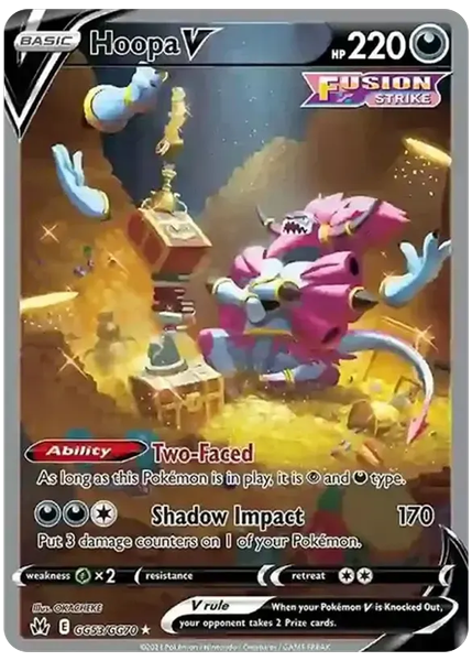 2023 Pokemon Sword and Shield Crown Zenith Full Art/Hoopa V Base GG53/GG70