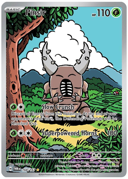 2024 Pokemon Twm EN-Twilight Masquerade Pinsir Illustration Rare 168/167