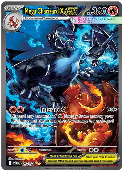 2025 Pokemon Pfl EN-Phantasmal Flames Mega Charizard X EX Special Illustration Rare 125/094