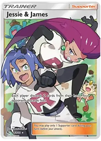 2019 Pokemon Sun & Moon Hidden Fates Full Art/Jessie & James Base 68
