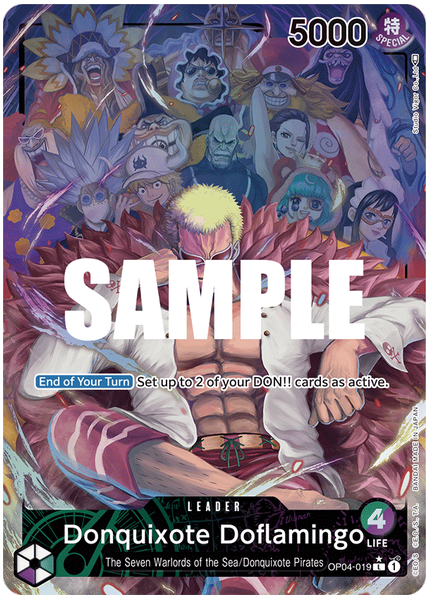2023 One Piece OP04-Kingdoms of Intrigue Donquixote Doflamingo Alternate Art OP04-019