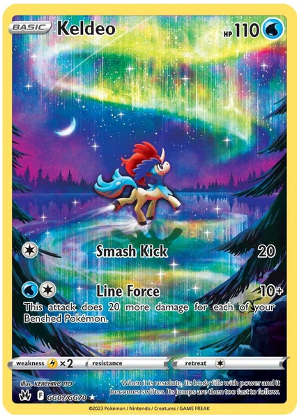 2023 Pokemon Sword and Shield Crown Zenith Full Art/Keldeo Base GG07/GG70