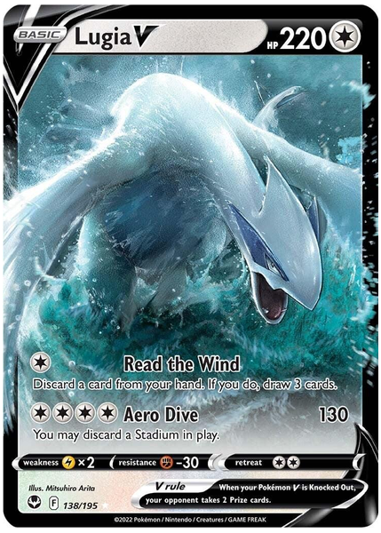 2022 Pokemon Sword & Shield Silver Tempest Lugia V Base 138/195